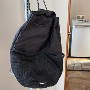 PINK Victoria's Secret Black Mesh Pocket Backpack